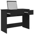 makeupbord med spejl 100x45x76 cm sort