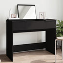 makeupbord med spejl 100x45x76 cm sort