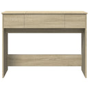 makeupbord med spejl 100x45x76 cm sonoma-eg
