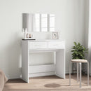 makeupbord med spejl 80x39x80 cm hvid