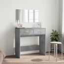 makeupbord med spejl 80x39x80 cm betongrå