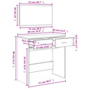 makeupbord med spejl 80x39x80 cm betongrå