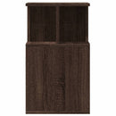 sidebord 35x35x60 cm konstrueret træ brun egetræ