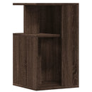 sidebord 35x35x60 cm konstrueret træ brun egetræ