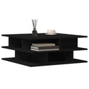 sofabord 70x70x29 cm konstrueret træ sort