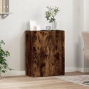 arkivskab 60x32x77,5 cm konstrueret træ røget egetræsfarve