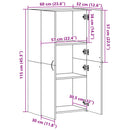 arkivskab 60x32x115 cm konstrueret træ sonoma-eg