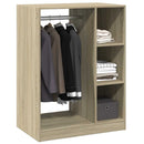 tøjreol 77x48x102 cm konstrueret træ sonoma-eg