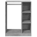 tøjreol 77x48x102 cm konstrueret træ betongrå