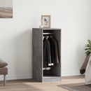 tøjskab 48x41x102 cm konstrueret træ betongrå