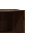 tøjreol 77x48x102 cm konstrueret træ brun egetræsfarve