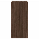 tøjskab 48x41x102 cm konstrueret træ brun egetræsfarve