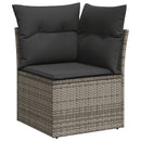 sofasæt til haven 8 dele med hynder polyrattan grå