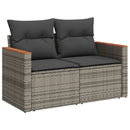 sofasæt til haven 10 dele med hynder polyrattan grå