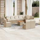sofasæt til haven 11 dele med hynder polyrattan beige