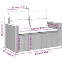 sofasæt til haven 7 dele med hynder polyrattan sort