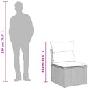 havesofasæt med 8 hynder grå polyrattan