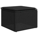 sofasæt til haven 9 dele med hynder polyrattan sort