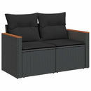 sofasæt til haven 10 dele med hynder polyrattan sort