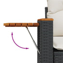 sofasæt til haven 9 dele med hynder polyrattan sort