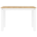 spisebord PANAMA 112x60x75 cm massivt fyrretræ hvid