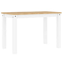 spisebord PANAMA 112x60x75 cm massivt fyrretræ hvid