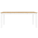 spisebord PANAMA 180x90x75 cm massivt fyrretræ hvid