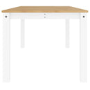 spisebord PANAMA 180x90x75 cm massivt fyrretræ hvid