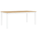 spisebord PANAMA 180x90x75 cm massivt fyrretræ hvid