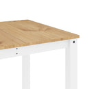spisebord PANAMA 180x90x75 cm massivt fyrretræ hvid