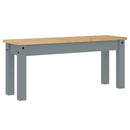 spisebordsbænk PANAMA 105x30x45 cm massivt fyrretræ grå