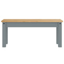 spisebordsbænk PANAMA 105x30x45 cm massivt fyrretræ grå