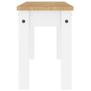 spisebordsbænk PANAMA 105x30x45 cm massivt fyrretræ hvid