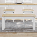 spisebordsbænk PANAMA 105x30x45 cm massivt fyrretræ hvid