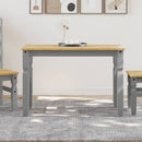 spisebord Corona 112x60x75 cm massivt fyrretræ grå