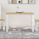 spisebord Corona 112x60x75 cm massivt fyrretræ hvid