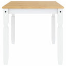 spisebord Corona 160x80x75 cm massivt fyrretræ hvid