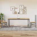 spisebord Corona 180x90x75 cm massivt fyrretræ grå