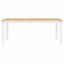 spisebord Corona 180x90x75 cm massivt fyrretræ hvid