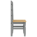 spisebordsstole 2 stk. Corona 42x47x107 cm massivt fyrretræ grå