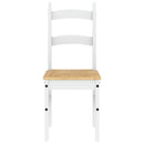 spisebordsstole 2 stk. 40x46x99 cm massivt fyrretræ hvid
