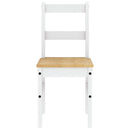 spisebordsstole 2 stk. PANAMA 40x46x90 cm massivt fyrretræ hvid