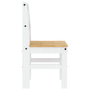 spisebordsstole 2 stk. PANAMA 40x46x90 cm massivt fyrretræ hvid