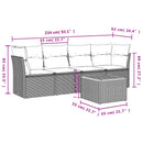 sofasæt til haven 5 dele med hynder polyrattan beige