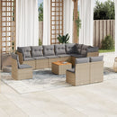 sofasæt til haven 11 dele med hynder polyrattan beige