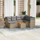 sofasæt til haven 8 dele med hynder polyrattan beige