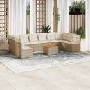 sofasæt til haven 11 dele med hynder polyrattan beige