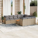sofasæt til haven 11 dele med hynder polyrattan beige