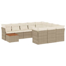 sofasæt til haven 11 dele med hynder polyrattan beige