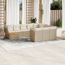 sofasæt til haven 11 dele med hynder polyrattan beige
